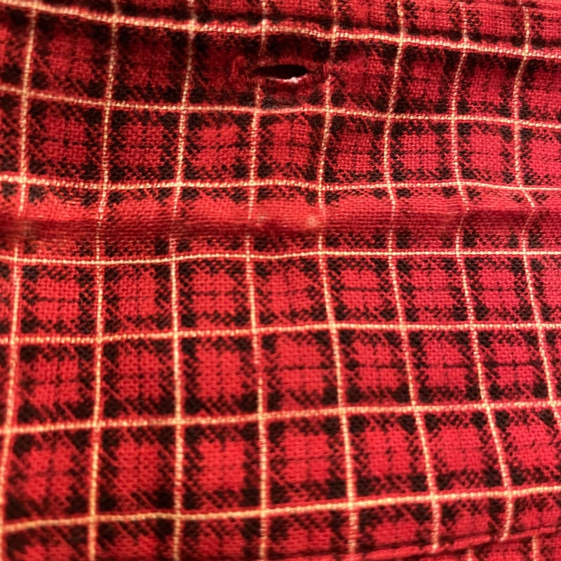 60s Brent プリントネルシャツ 3点留めボタン ボックスシルエット