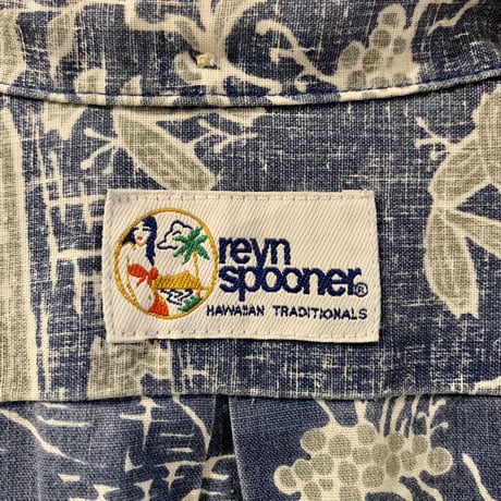 reyn spooner　レインスプーナー　 HAWAIIAN TRADITIONALS　アロハシャツ　プルオーバー　ハーフボタン　（S2521）