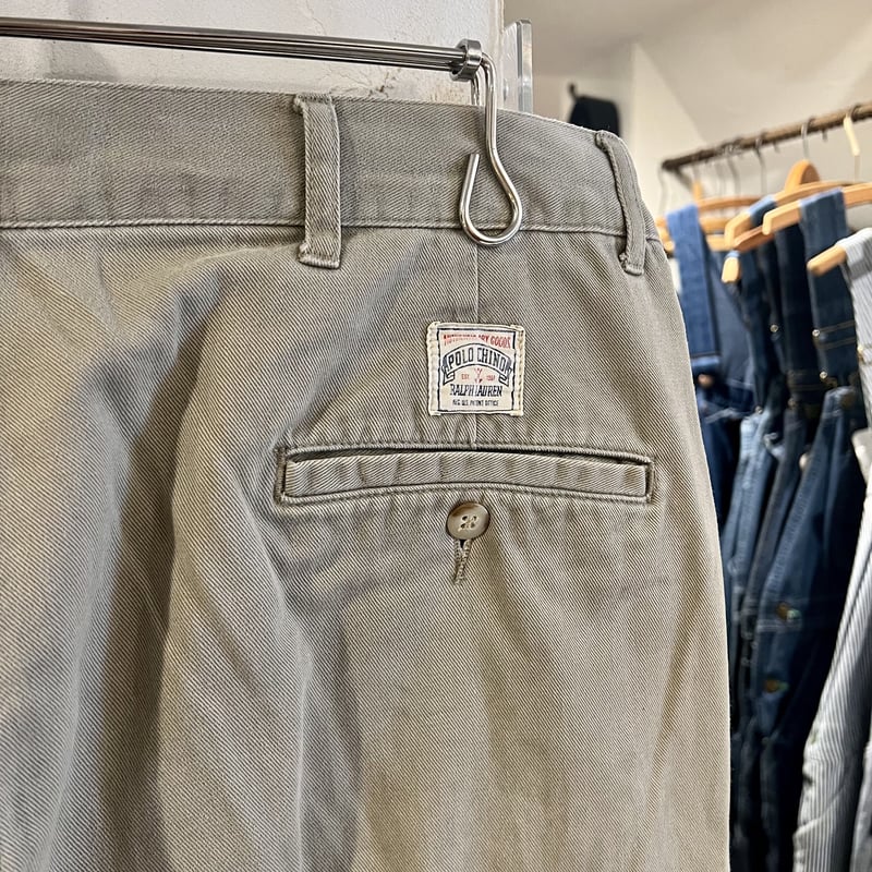 USA POLO by Ralph Lauren ポロチノ　チノパン　タック 90's POLO by Ralph Lauren Chino Pants IN-TUCK W38 ポロ