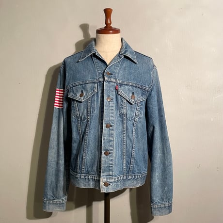 70s　Levi’s 70505　デニムジャケット　USA製　Size 42　2ポケ　星条旗　ワッペン　（S4915）