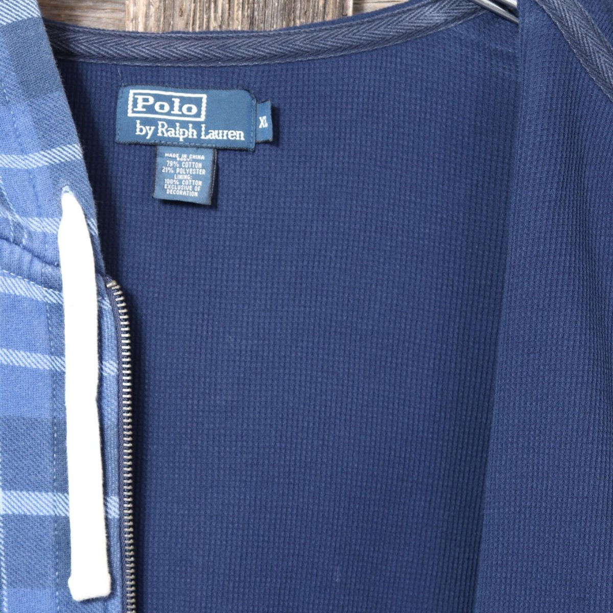POLO RALPH LAUREN ジップアップ スウェットパーカー チェック柄 POLO RALPH LAUREN ジップアップ スウェットパーカー チェック柄