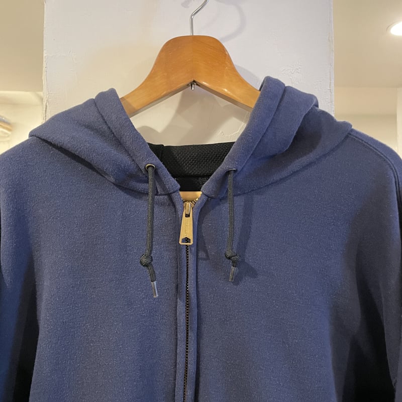 Carhartt ベルベット調　フリース　デッドストック　ダブルジップ　S　紺 Carhartt ベルベット調フリースデッドストックダブルジップS紺