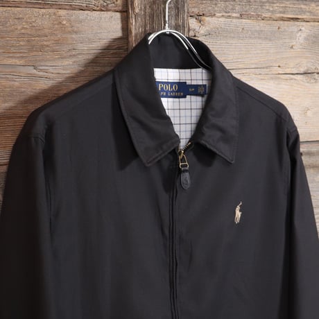 Polo Ralph Lauren　スイングトップ　黒　ポロラルフローレン　ワンポイント　スウィングトップ　ブルゾン　（Y0415）