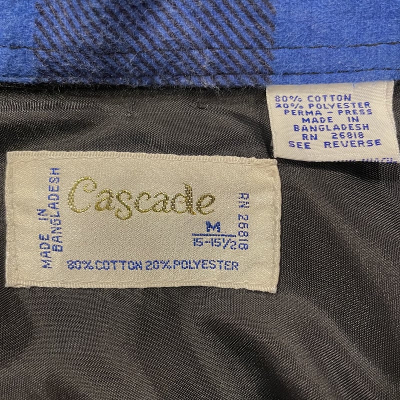 Cascade プリントネルシャツ バッファローチェック柄 70s (S1088) | DUFF
