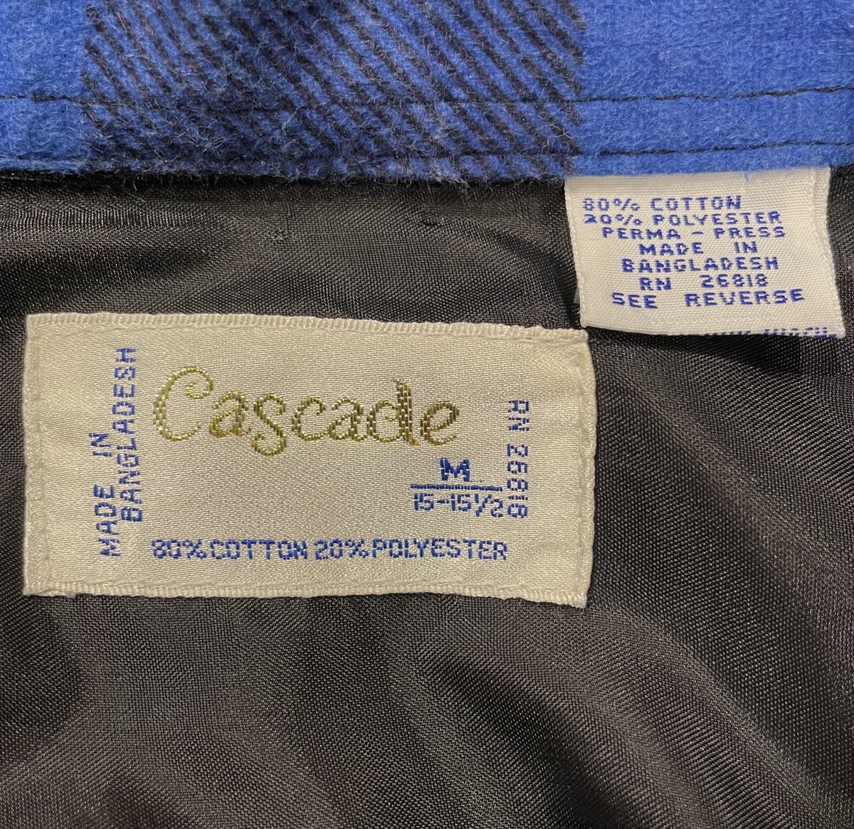 Cascade プリントネルシャツ バッファローチェック柄 70s (S1088) | DUFF