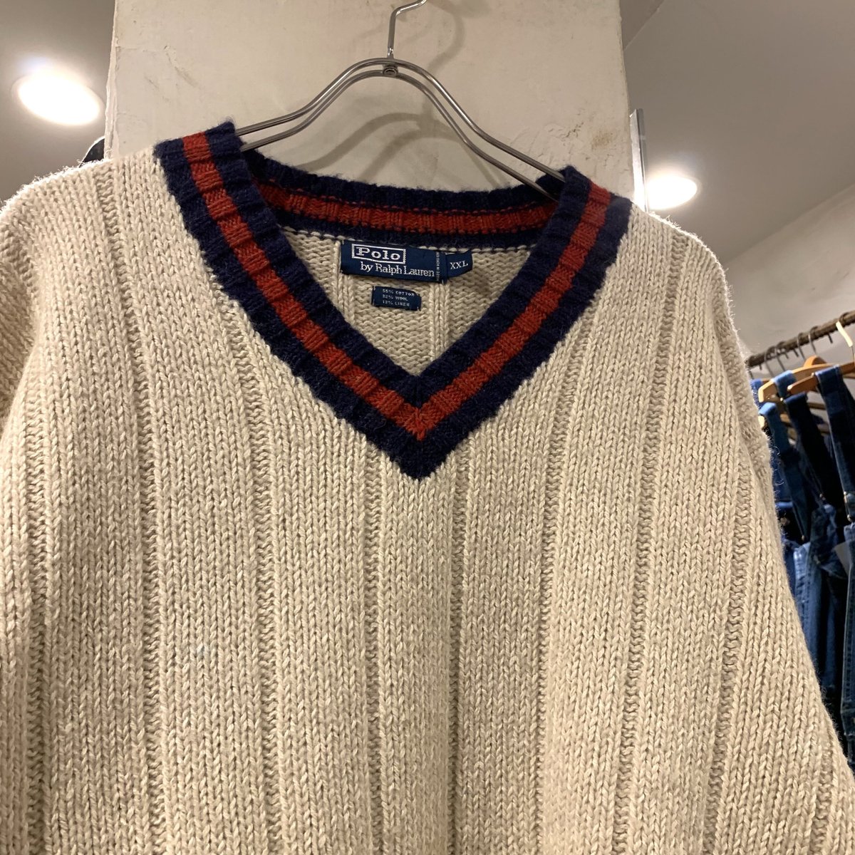 90s POLO by Ralph Lauren チルデンニット ラルフローレン XXL (S 90s POLO by Ralph Lauren チルデンニット ラルフローレン XXL (S