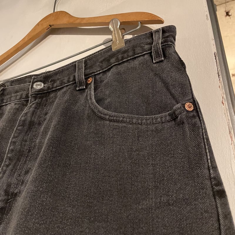 00s USA Levi ブラックデニム リーバイス 505 W34 L32 00s Levi's 505 0260 リーバイス ブラックデニムパンツ 34×30