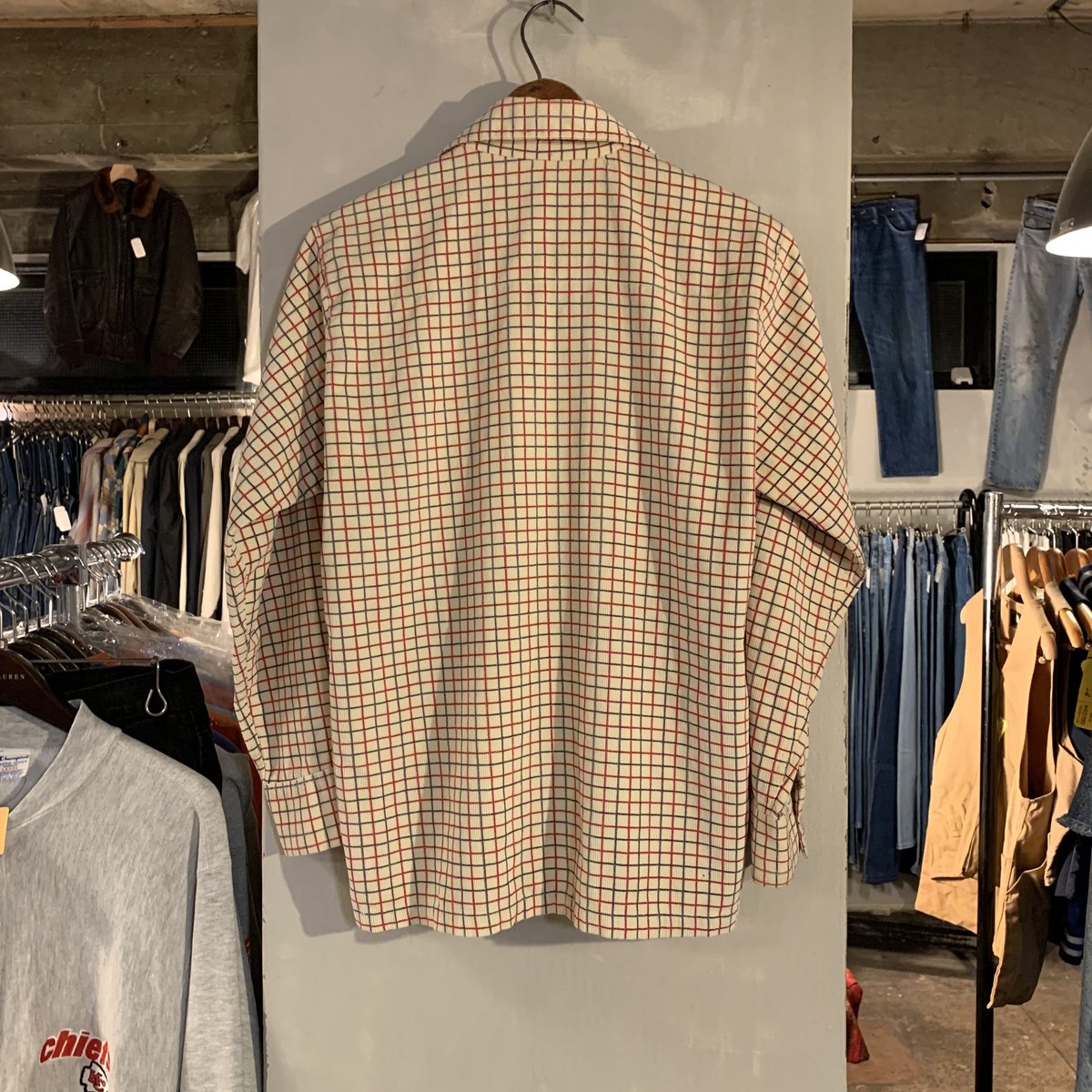 美品 50s harper プリントコ―デュロイシャツ 15-M/15½ fit=scale-down,w=1200