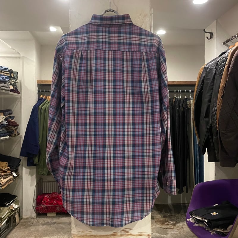 BIG MAC L/S シャツ Size M USA製 チェック柄 寒色系 ビッグマック (S