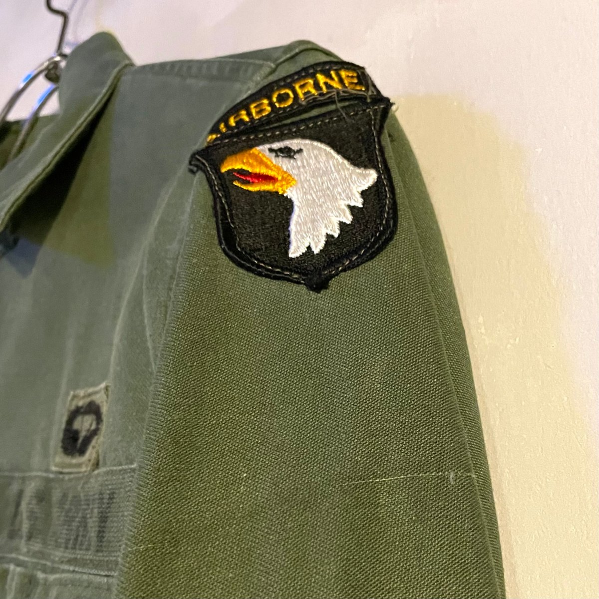 60s US ARMY ユーティリティシャツ シャツ袖 OG 107 COTTON SATEE