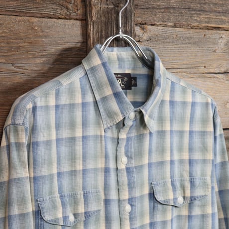 RRL RALPH LAUREN　チェック柄　ロングスリーブシャツ　ダブルアールエル　ラルフローレン　(Y0150)