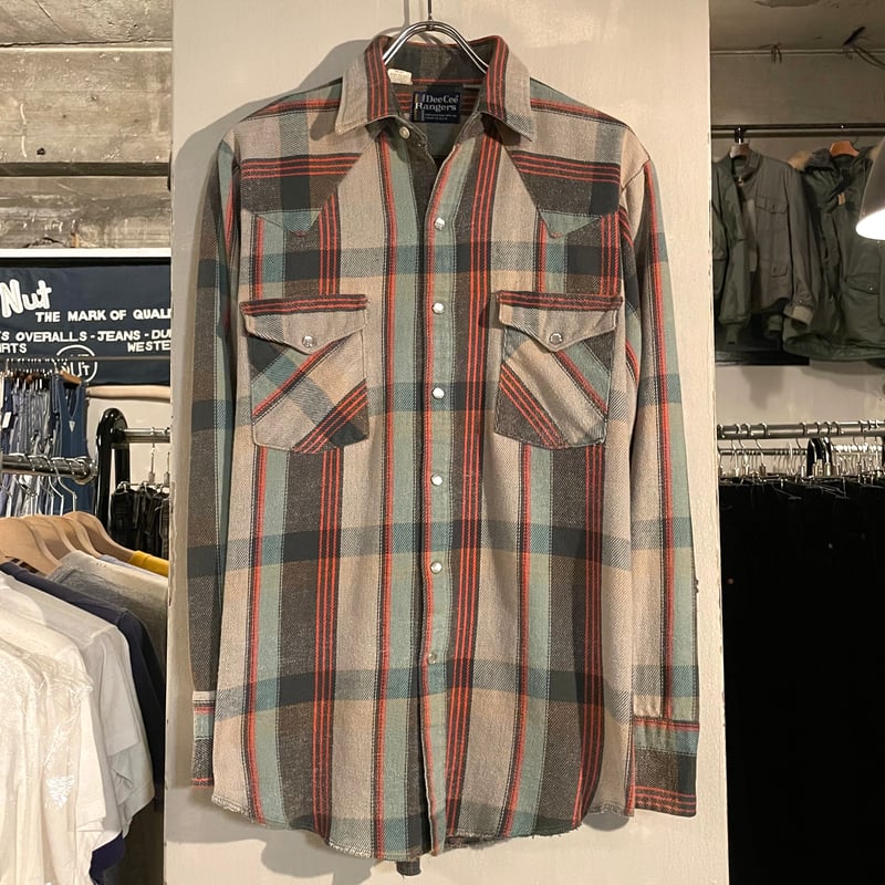 DEE CEE L/S ネルシャツ USA製 Size M ウエスタンネル コットン