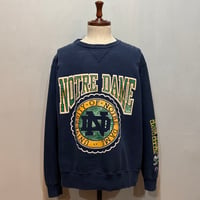 90s　Champion　L/S スウェットシャツ　USA製　Size XL　ネイビー　カレッジスウェット　Notre Dame　チャンピオン　(S5334)