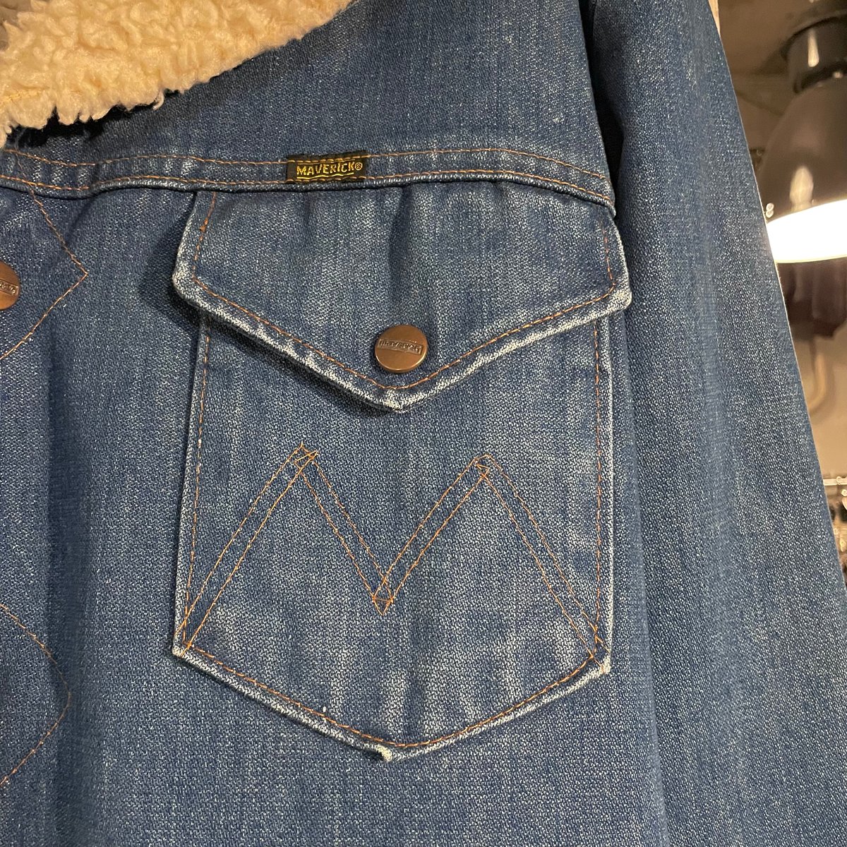 70s MAVERICK ランチコート USA製 Size L マーベリック ラングラー デニ