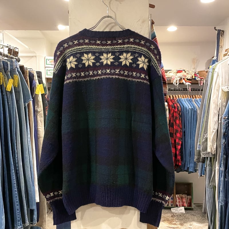 (美品) ポロラルフローレン ブラックウォッチ ニット ウール 近年モデル POLO by Ralph Lauren ウールセーター ブラックウォッチ柄