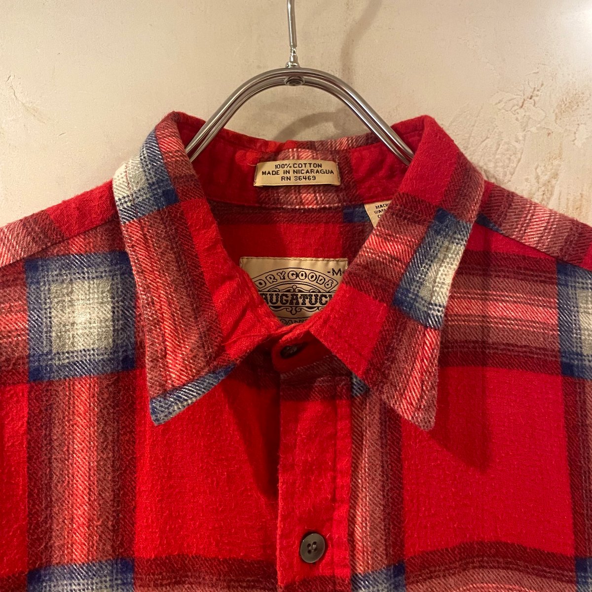 SAUGATUCK L/S プリントネルシャツ Size M ソーガタック コットン