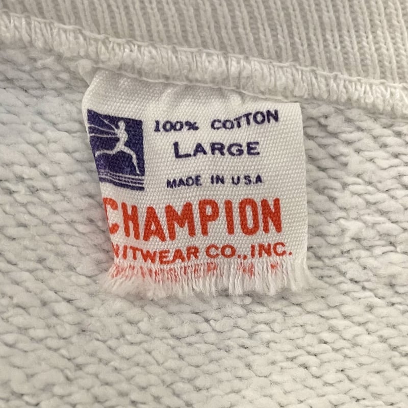 Champion ヴィンテージスウェット ランタグ フロッキープリント USA製