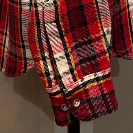 90s　VAN HEUSEN　L/S ネルシャツ　Size M　ヴァン ヒューゼン　コットンシャツ　(S5188)