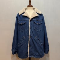70s　Wrangler　WRANGE COAT　USA製　XL　ランチコート　デニムボアジャケット　ラングラー　(S5112)