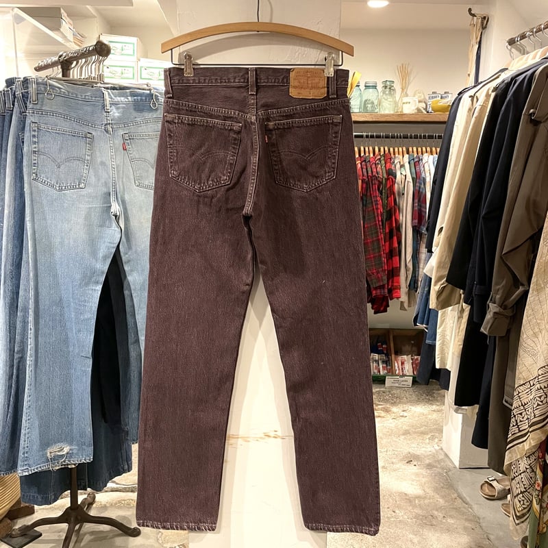 Levi's 501 90年代 リーバイス 先染め カラーデニム 赤茶系 USA