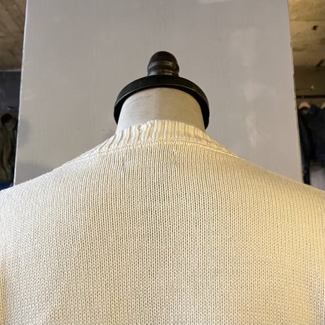 60s　ART KNITTING MILLS　Vintage Letterd Sweater　レタード　ニット　セーター　USA製　オフホワイト　DETROIT　(S3375)