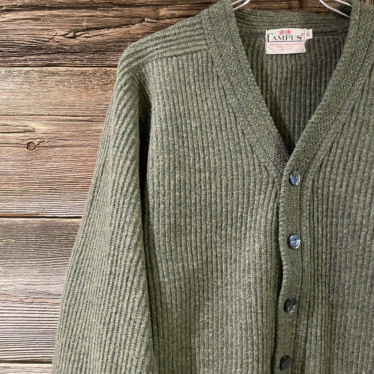 CAMPUS 50s vintage USA製 ウールカーディガン (S0489) | DUFF