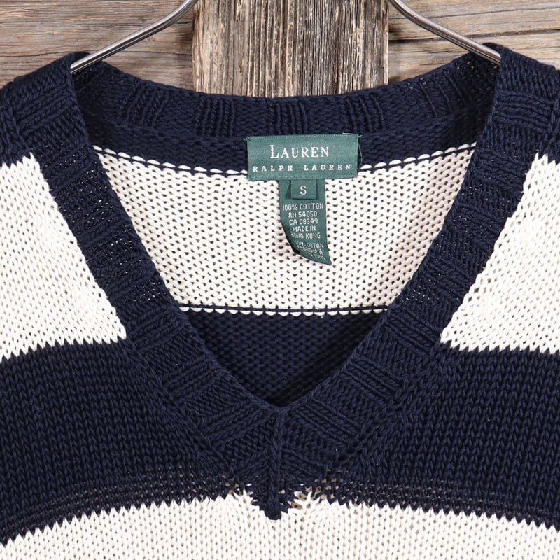 LAUREN Ralph Lauren ボーダー柄 コットンニット セーター ラルフ