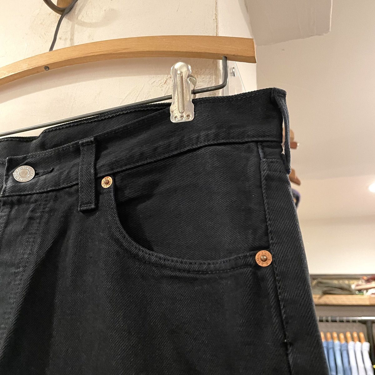 90s Levi's 501 後染めブラックデニムパンツ ユーロリーバイス ボタン