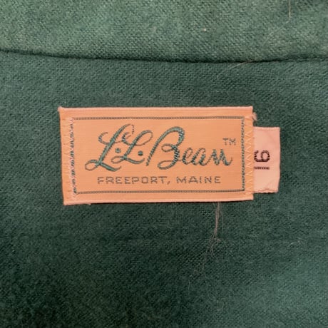 60s～　L.L.Bean　ロングスリーブ　コットンシャツ　筆記体タグ　VINTAGE　エルエルビーン　(S2494)