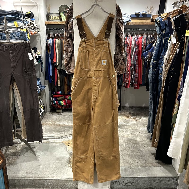 90s Carhartt ブラウンオーバーオール USA製 90s Carhartt ブラウン オーバーオール