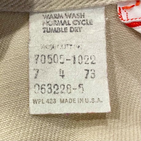Levis 70505-1022　70s　コットンツイルジャケット　USA製　リーバイス　(S0384)