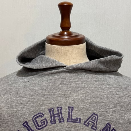 70s　RUSSELL　L/S スウェット パーカー　USA製　Size S　カレッジスウェット　ウィングフット　Rayon混　金タグ ラッセル　(S5346)
