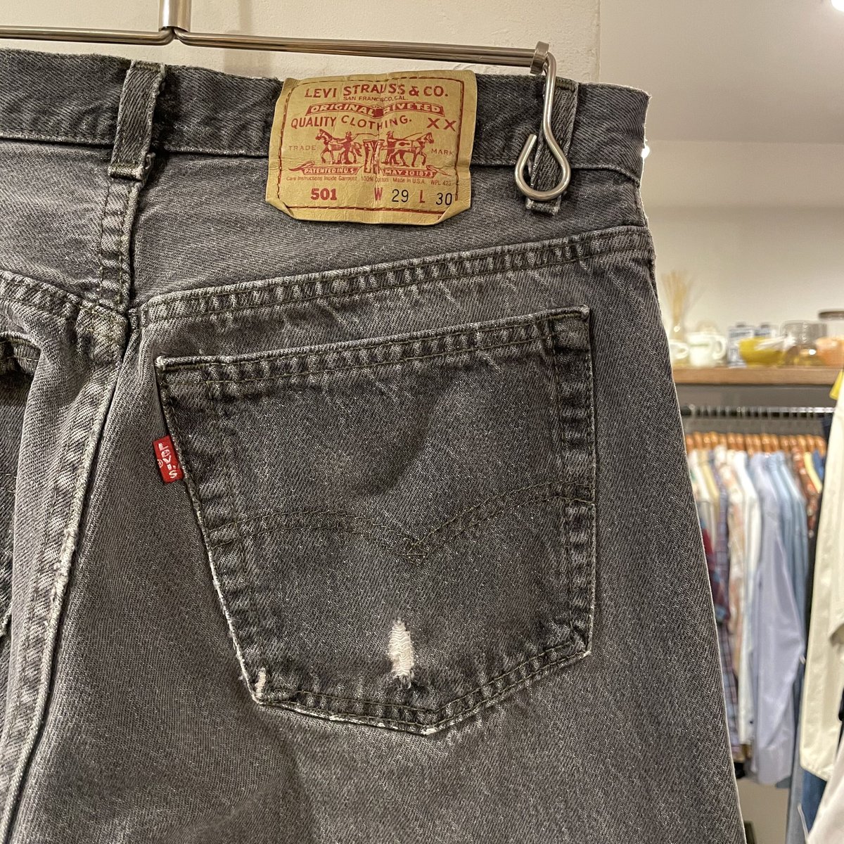 Levi's 501-0658 ブラックデニムパンツ リーバイス USA製 90s (S08...