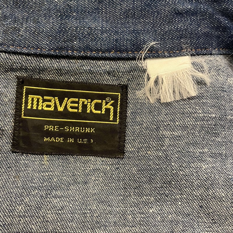 70s MAVERICK デニム ウエスタンシャツ USA製 マーベリック