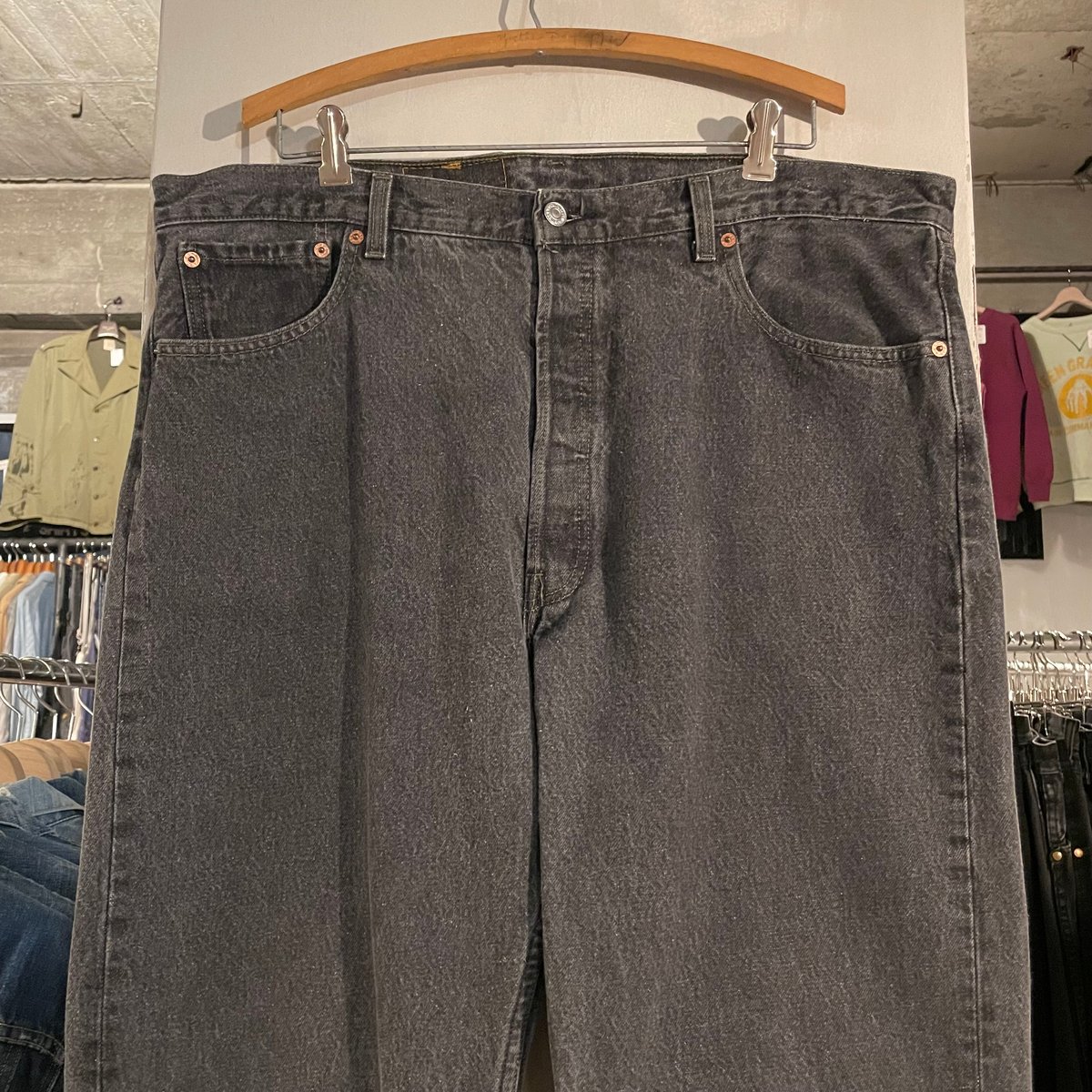Levi's 501ブラックジーンズ/先染デニム/18年製/古着/W40L32 Levi's 501ブラックジーンズ/先染デニム/18年製/古着/W40L32