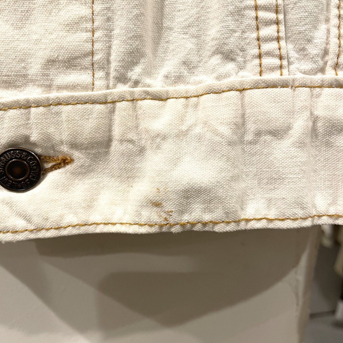 levi's 70's トラッカーjk ホワイト Levis 70s オレンジタブ ホワイトデニム トラッカージャケット