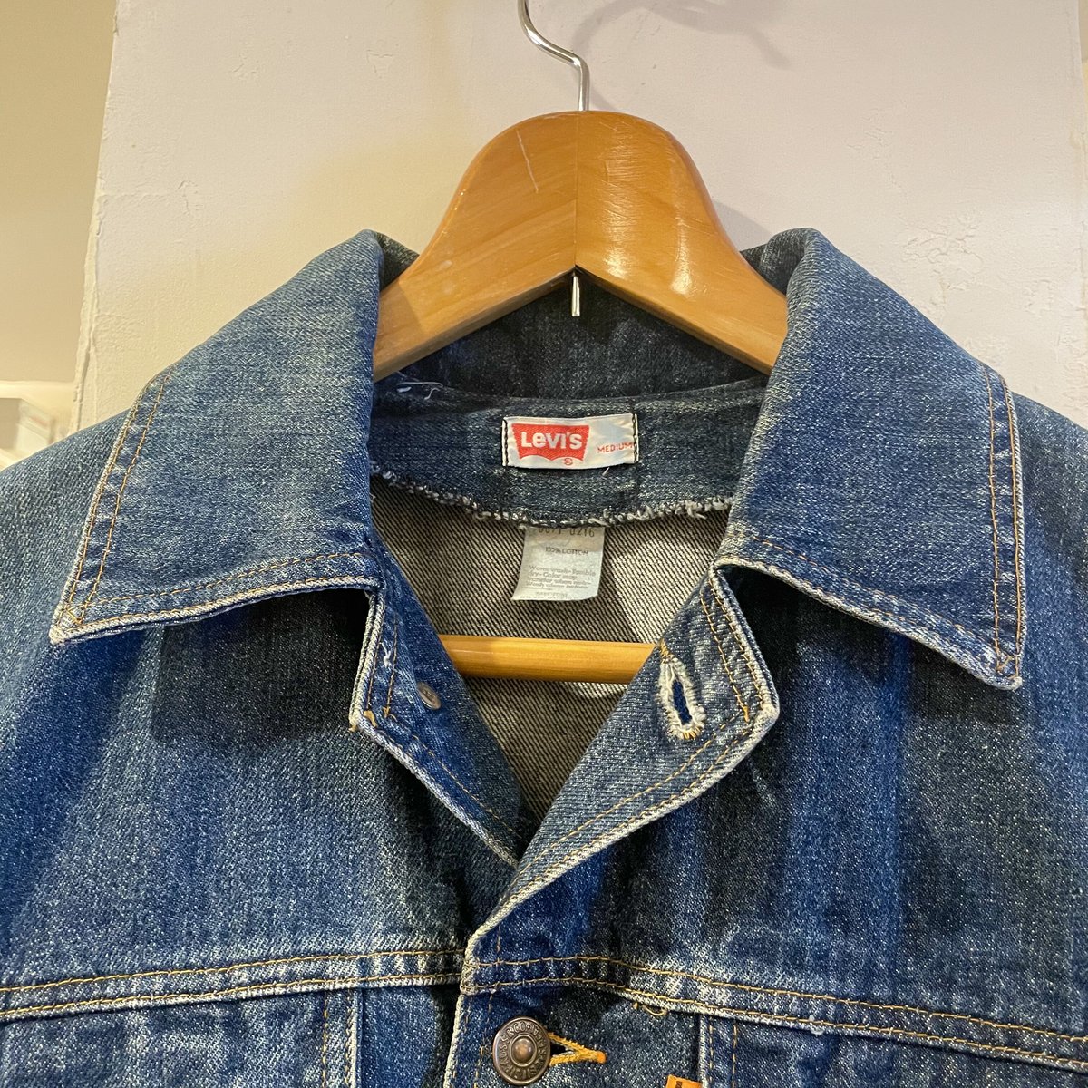 Levis 70671-0216 70s USA製 デニムブッシュジャケット オレンジ ...