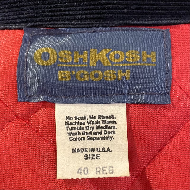 70s OSHKOSH デニムジャケット キルティングライナー IDEAL ZIP 襟