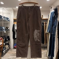 Carhartt　Double Knee Pants　36×30　ダック地　ペインターパンツ　ダブルニー　ワークパンツ　カーハート　ダークブラウン　(S5649)
