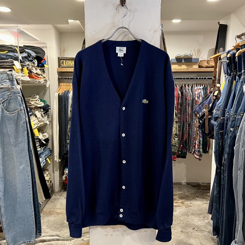 IZOD LACOSTE アイゾッドラコステ アクリルカーディガン青 アメリカ製-