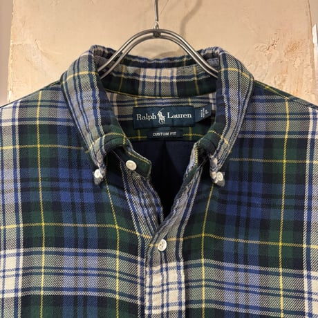 Ralph Lauren　L/S ネルシャツ　Custom Fit　Size M　ラルフローレン　コットンシャツ　(S5064)