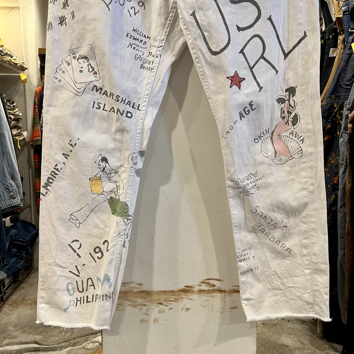 POLO RALPH LAUREN ホワイトデニム メモリアルパンツ カットオフ仕様 