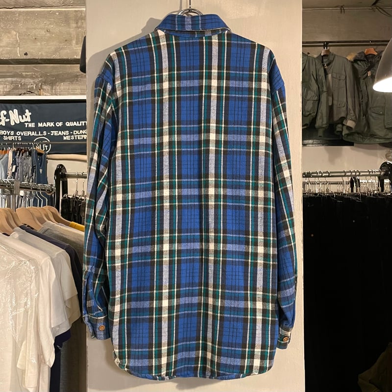 BIG MAC L/S ネルシャツ USA製 Size L コットンシャツ (S4434) |