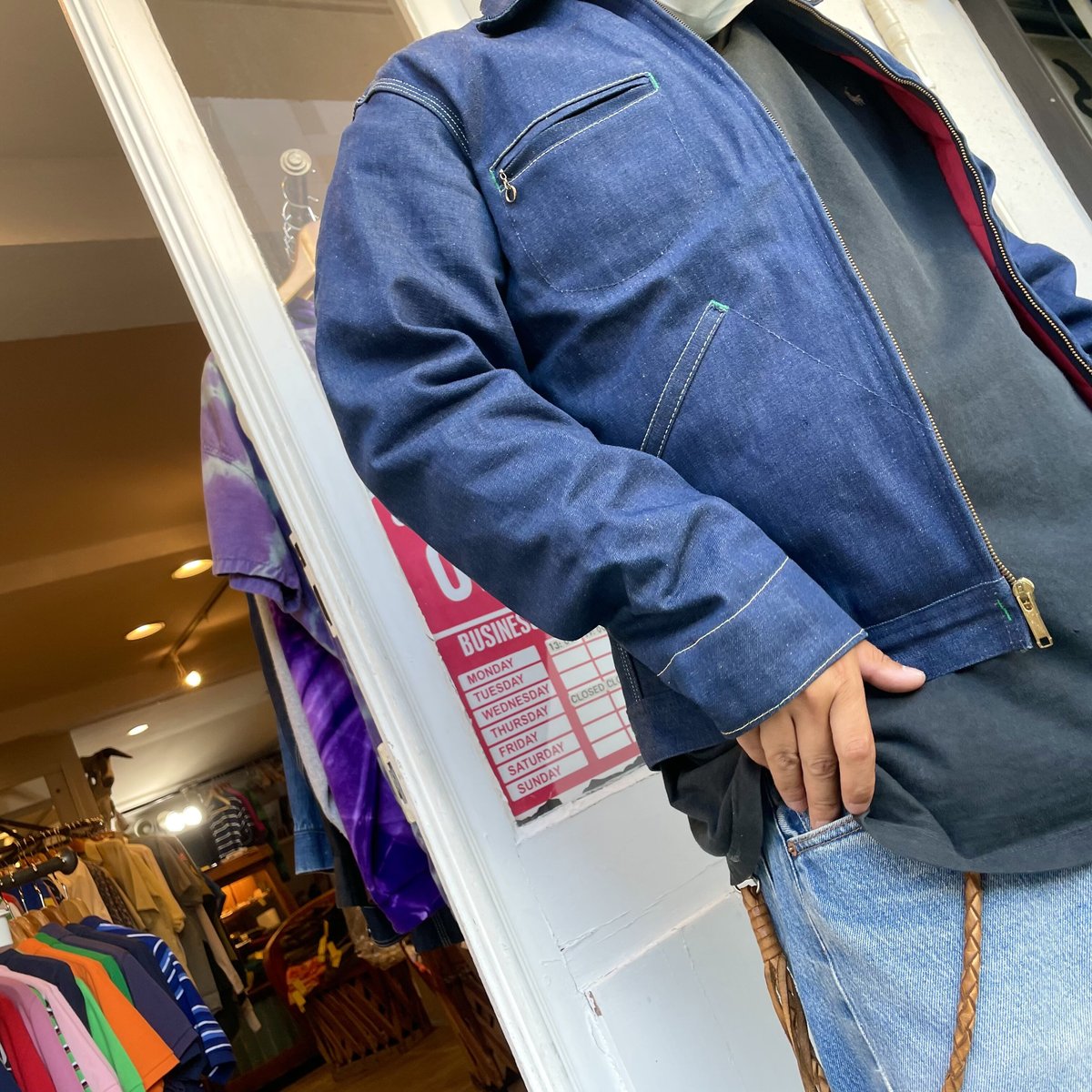 70s OSHKOSH デニムジャケット キルティングライナー IDEAL ZIP 襟 70s OSHKOSH デニムジャケット キルティングライナー IDEAL ZIP 襟