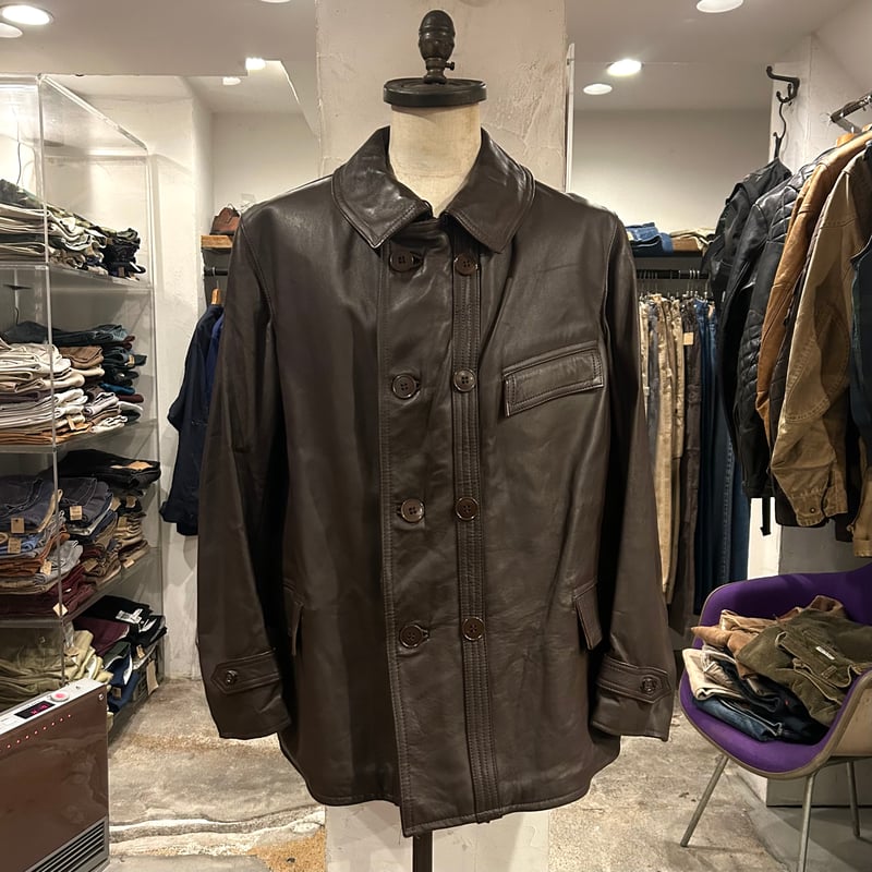 レザーコルビジェジャケット ブラック 超綺麗 コルビジェジャケット仏製 レザージャケット コート