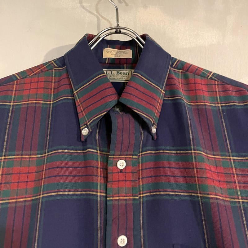 80s L.L.Bean L/S ボタンダウンシャツ チェック柄 USA製 80s L.L.Bean L/S ボタンダウンシャツ チェック柄 USA製