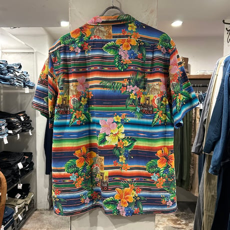 Polo by Ralph Lauren　S/S オープンカラーシャツ　CUSTOM FIT　Size L　ポロ ラルフローレン　ハワイアンシャツ　(S5633)