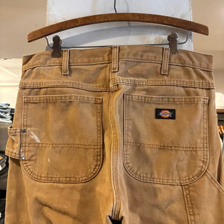 Dickies　ダック地　ペインターパンツ　ディッキーズ　ワークパンツ　ブラウン　雰囲気系　33×31 　(S5464)
