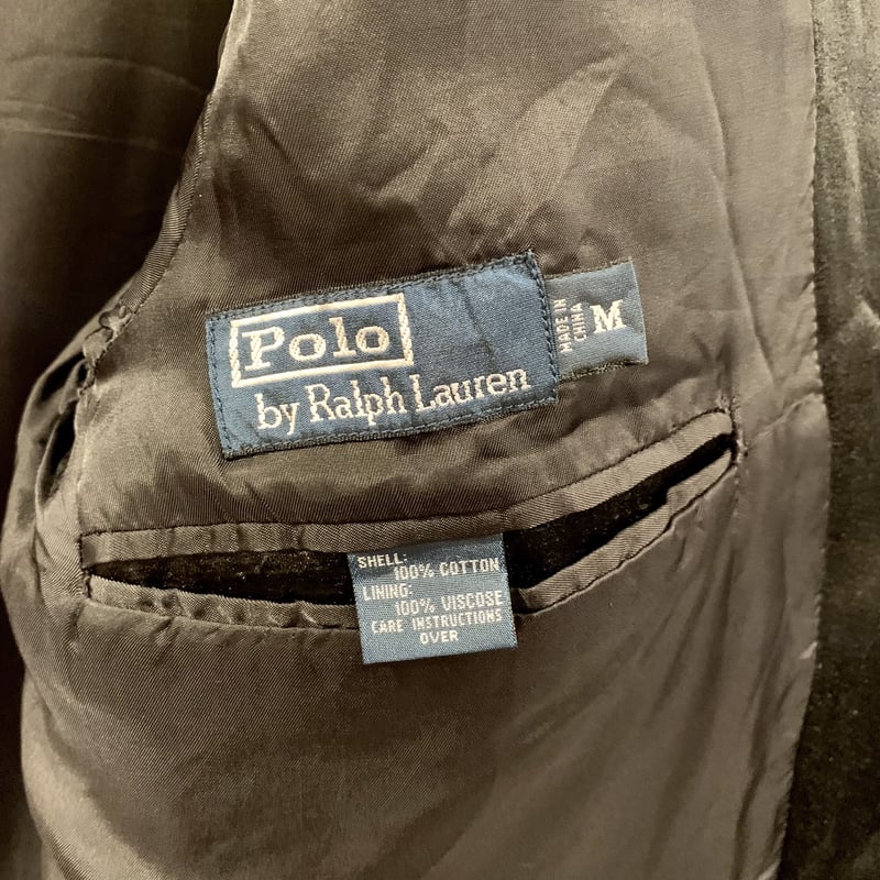 90s～ POLO by Ralph Lauren スモーキングジャケット ベロア ラルフロー