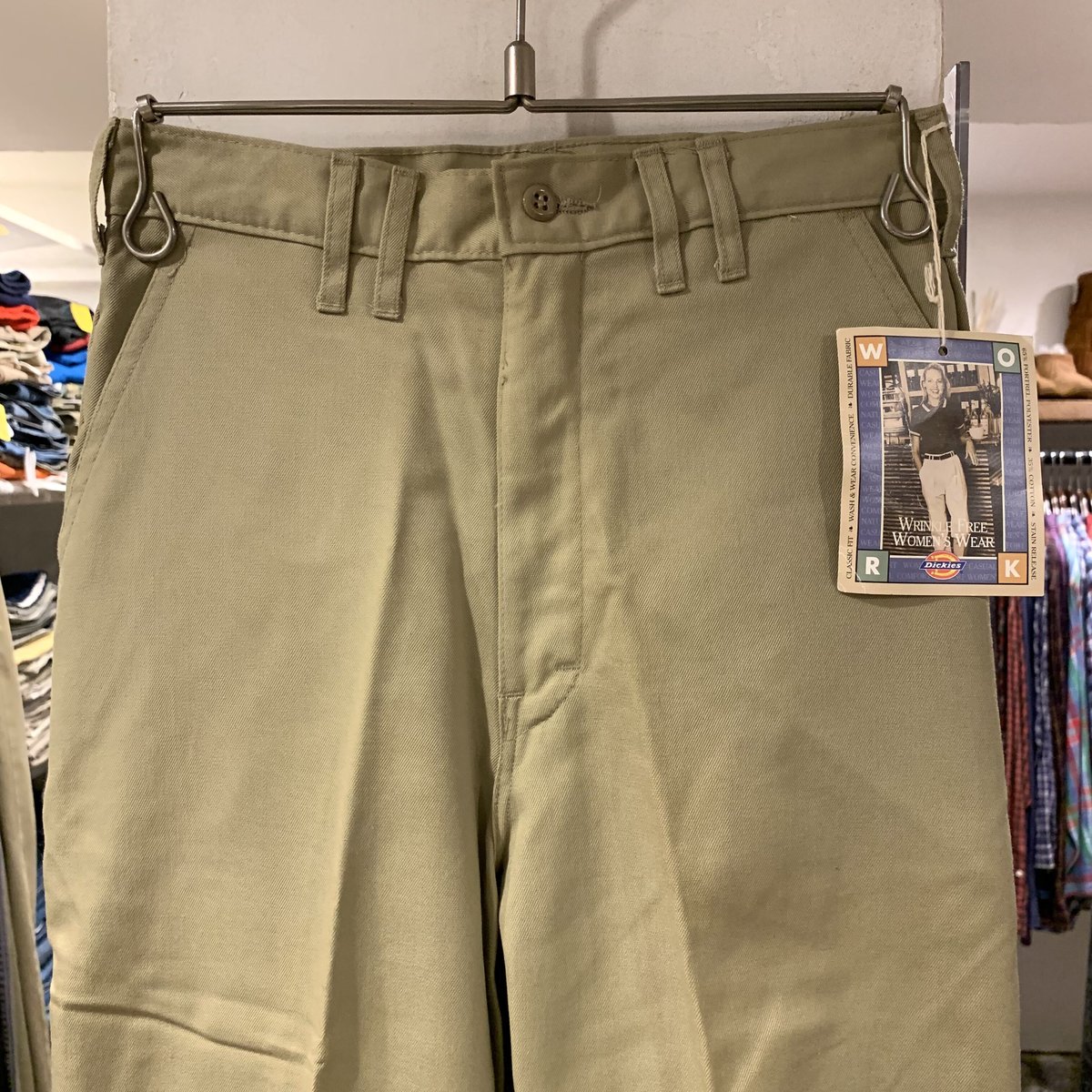 90s Dickies ワークパンツ ディッキーズ ベージュ USA製 DEADSTOCK W
